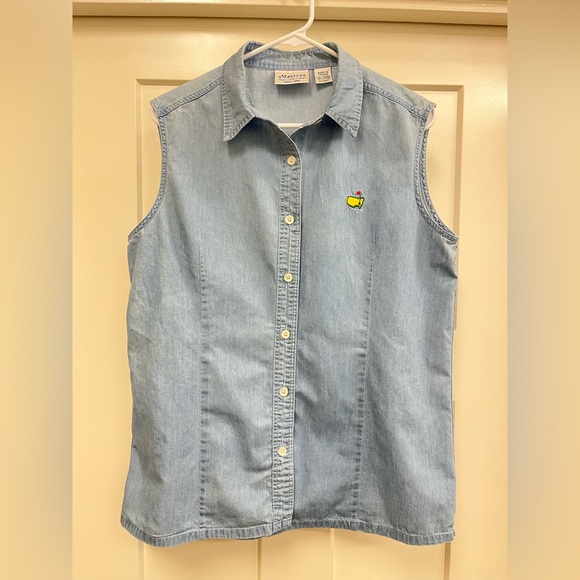 Master’s Collection Women’s Denim Sleeveless Top L - Picture 1 of 9